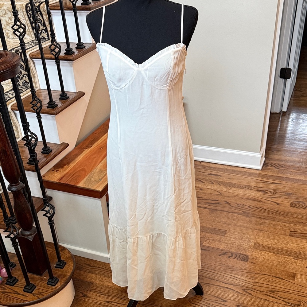 Wilfred Cream off-white Adjustable Spaghetti Strap Dress Size 4
